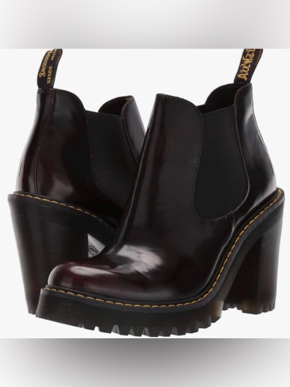 Dr. Martens Hurston Women's Heeled Chelsea Boot - Deep Cherry